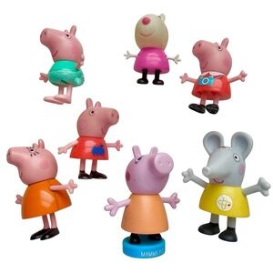 Peppa Pig Toy Figure Lot - 7 pcs